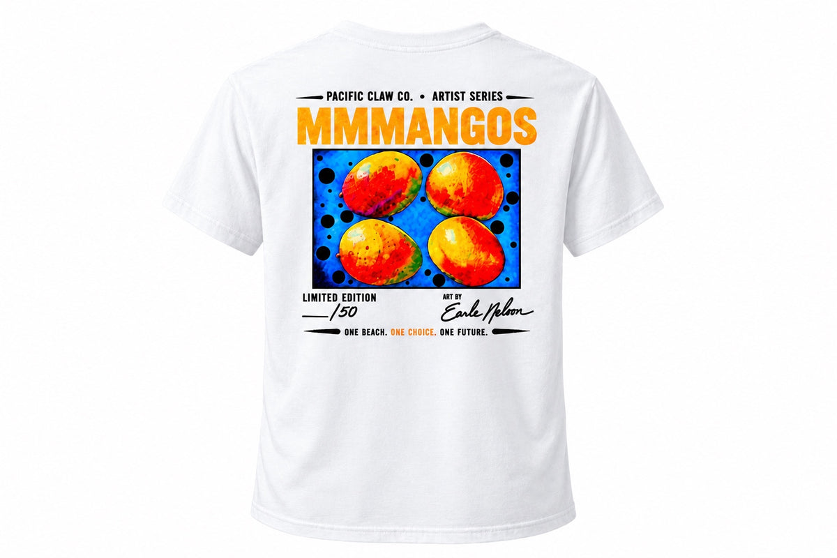 Mangoes limited Artist Series — white T-shirt back